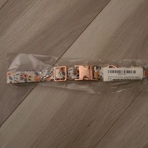 Orange/Blue Floral Dog Collar
